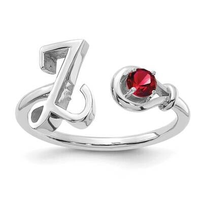 Letter Z with Birthstone Ring 10k White Gold 10XNR81ZW, MPN: 10XNR81ZW, 191101993633