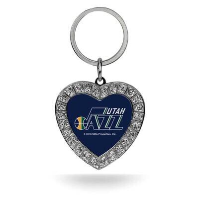 NBA Utah Jazz Rhinestone Heart Key Ring GC7928, MPN: GC7928, 767345296481