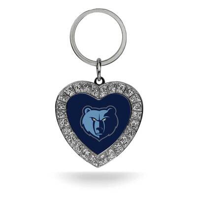 NBA Memphis Grizzlies Rhinestone Heart Key Ring GC7914, MPN: GC7914, 767345466594