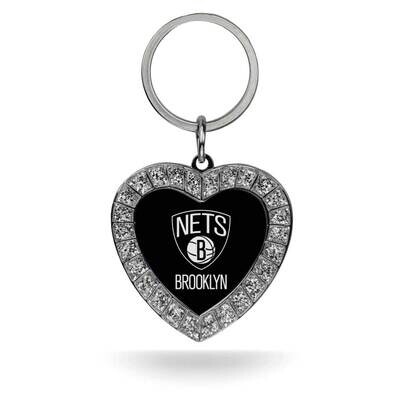NBA Brooklyn Nets Rhinestone Heart Key Ring GC7902, MPN: GC7902, 94746939823