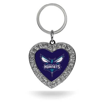 NBA Charlotte Hornets Rhinestone Heart Key Ring GC7903, MPN: GC7903, 94746939755