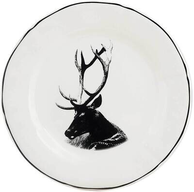 Gien Chambord Dessert Plate Stag Portrait 1848ADE226, MPN: 1848ADE226, 3660838010663