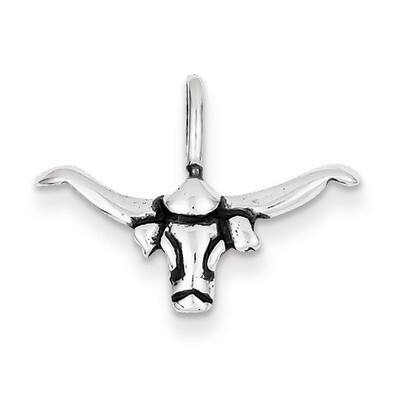 Bull Horns Pendant Sterling Silver QC5050, MPN: QC5050, 883957572239