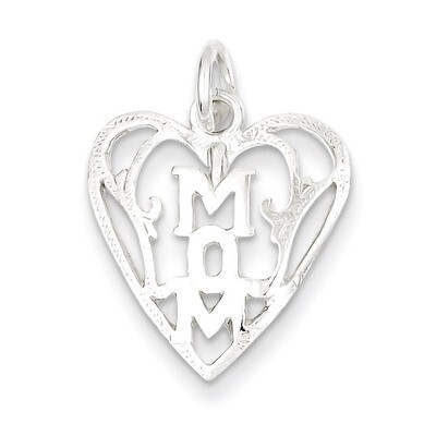Mom in Heart Pendant Sterling Silver QC598, MPN: QC598, 883957975184