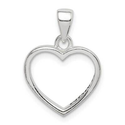 Enamel LOVE YOU MOM Heart Pendant Sterling Silver QC9457, MPN: QC9457, 886774113647