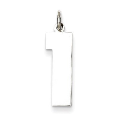 Number 1 Pendant Sterling Silver Polished QPL01, MPN: QPL01, 191101296161