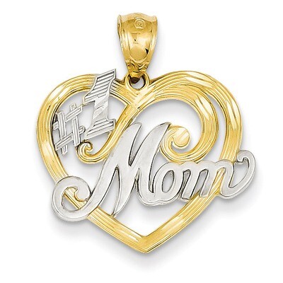 #1 Mom Heart Pendant 14k Gold K2643, MPN: K2643, 886774098333