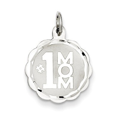 #1 Mom Disc Charm Sterling Silver QC2306, MPN: QC2306, 883957550800