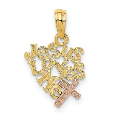 Jesus Loves Me Charm 14k Two-tone Gold K9113, MPN: K9113, 637218043071