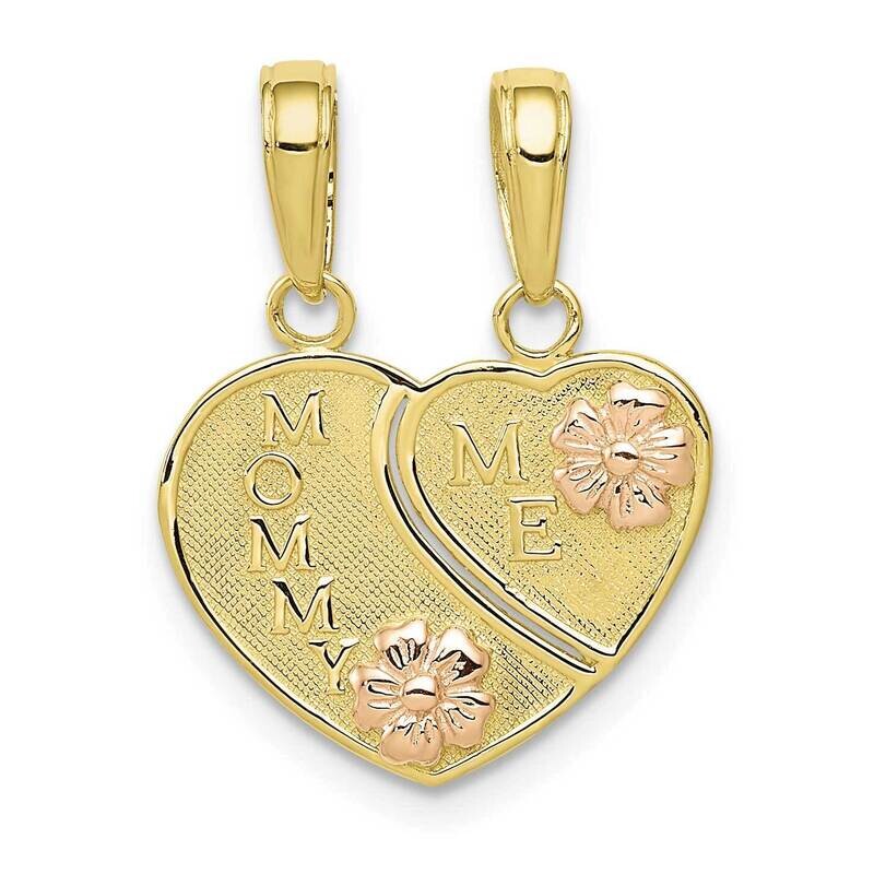 Rose Yellow Gold Mommy Me 2 Piece Break-A-Part Charm 10k Gold 10K1713, MPN: 10K1713, 63721818699