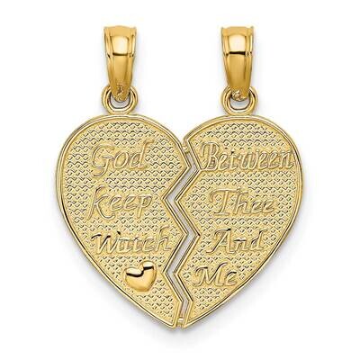 Break-Apart Keep Watch Over Me Heart Charm 14k Gold K5224, MPN: K5224, 637218166862