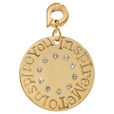 Nikki Lissoni Inspire Me To Inspire You Charm Gold-Plated 25mm D1065GL, MPN: D1065GL, 8718819232278