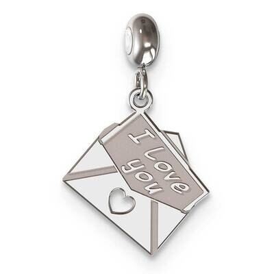 Memi Love Letter Charm Sterling Silver Rhodium-plated ME152-SS, MPN: ME152-SS,