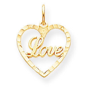 LOVE IN HEART CHARM 10k Gold 10C209, MPN: 10C209, 883957343761