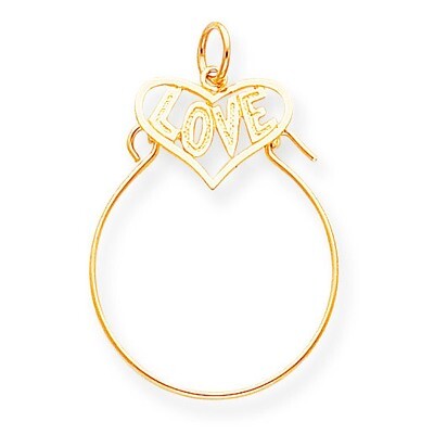 Love in Heart Charm Holder 10k Gold 10C208, MPN: 10C208, 883957456218
