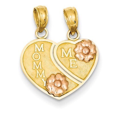 Mommy Me Breakable Heart Pendant 14k Two-tone Gold K1713, MPN: K1713, 637218080502