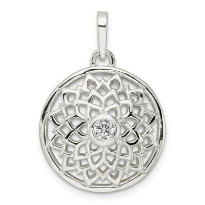 Crown Chakra Pendant Sterling Silver Cz Diamond QP5554, MPN: QP5554,