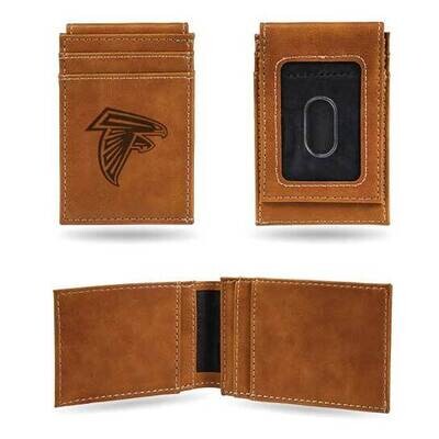 NFL Atlanta Falcons Brown Faux Leather Front Pocket Wallet GC7501, MPN: GC7501, 767345895622