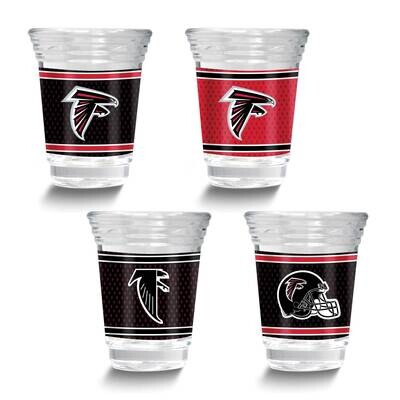 NFL Atlanta Falcons 4-piece Shot Glass Set GM26125-FAL, MPN: GM26125-FAL, 737538033483