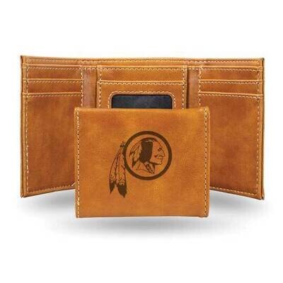 NFL Washington Redskins Brown Faux Leather Trifold Wallet GC7807, MPN: GC7807, 767345899484