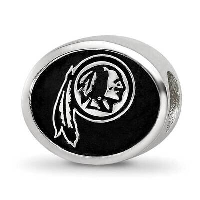 Enameled Washington Redskins NFL Bead Sterling Silver QRS3073, MPN: QRS3073, 191101787492