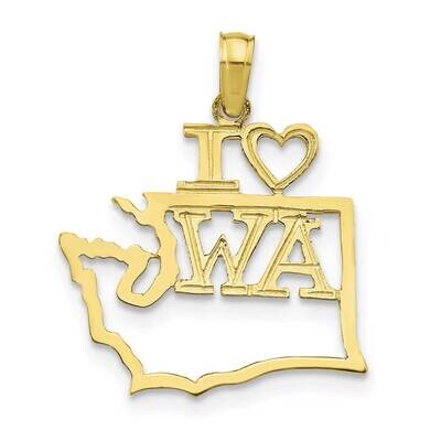 Washington State Pendant 10k Gold Solid 10D1194, MPN: 10D1194,