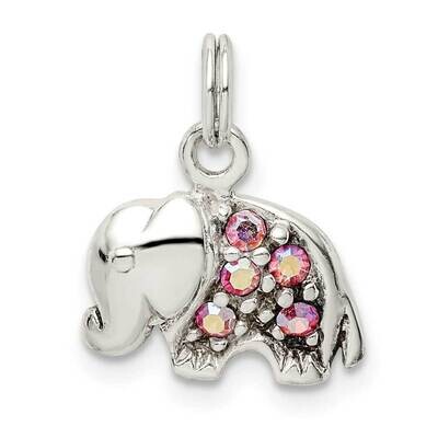 Swarovski Crystal Elephant Pendant Sterling Silver QC9519, MPN: QC9519, 883957948157