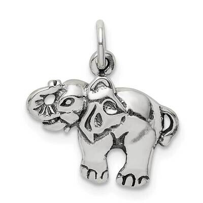 Antique Elephant Charm Sterling Silver QC9628, MPN: QC9628, 886774102764