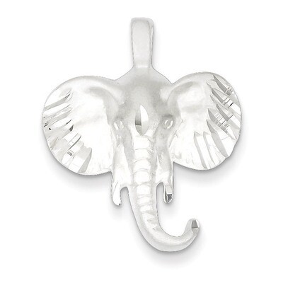 Elephant Head Charm Sterling Silver QC1769, MPN: QC1769, 883957558738