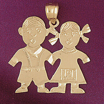 Dazzlers Jewelry Baby Boy And Girl Pendant Necklace Charm Bracelet in Yellow, White or Rose Gold 58…