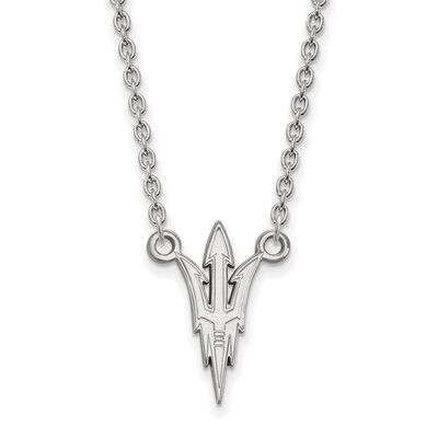 Arizona State University Large Pendant with Chain Necklace 10k White Gold 1W012AZS-18, MPN: 1W012AZ…