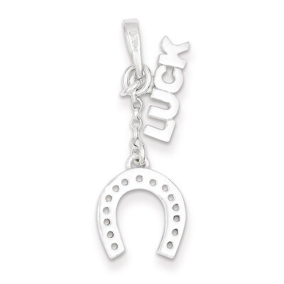 Luck &amp; Horseshoe Pendant Sterling Silver Polished QC6999, MPN: QC6999, 883957546889