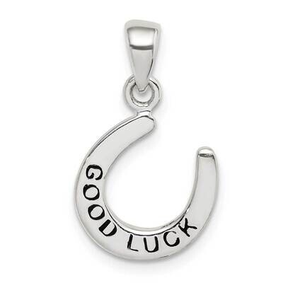 Enamel Good Luck Horse Shoe Pendant Sterling Silver QC9552, MPN: QC9552, 886774112794
