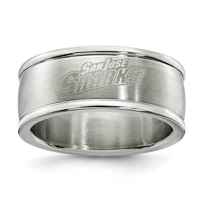 San Jose Sharks Logo Band Ring Stainless Steel SHA035-SZ6, MPN: SHA035, 634401993359
