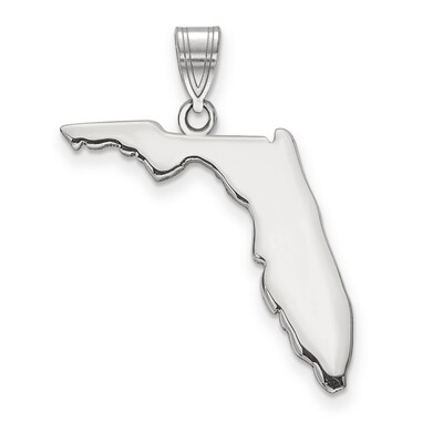 Florida State Pendant Charm Sterling Silver Engravable XNA707SS-FL, MPN: XNA707SS-FL, 886774752914