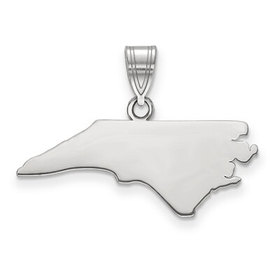 North Carolina State Pendant Charm Sterling Silver Engravable XNA707SS-NC, MPN: XNA707SS-NC, 886774…