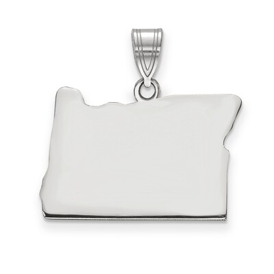Oregon State Pendant Charm Sterling Silver Engravable XNA707SS-OR, MPN: XNA707SS-OR, 886774753195