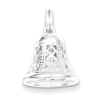 Movable Bell Charm Sterling Silver Polished QC6767, MPN: QC6767, 883957597751