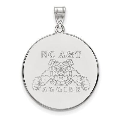 North Carolina A&amp;T Extra Large Disc Pendant Sterling Silver SS002NCA, MPN: SS002NCA, 886774691893