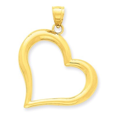 Heart Pendant 14k Gold Polished D2891, MPN: D2891, 886774092768