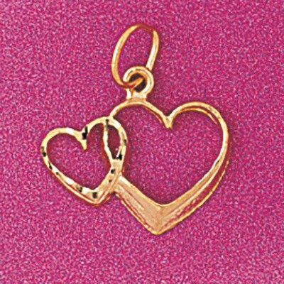 Dazzlers Jewelry Floating Heart Pendant Necklace Charm Bracelet in Yellow, White or Rose Gold 4023,…