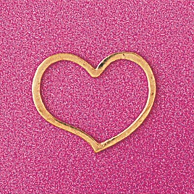 Dazzlers Jewelry Floating Heart Pendant Necklace Charm Bracelet in Yellow, White or Rose Gold 4020,…