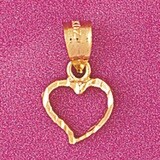 Dazzlers Jewelry Floating Heart Pendant Necklace Charm Bracelet in Yellow, White or Rose Gold 4022,…