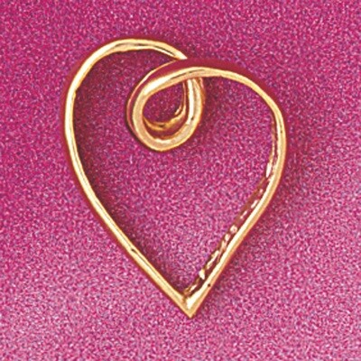 Dazzlers Jewelry Floating Heart Pendant Necklace Charm Bracelet in Yellow, White or Rose Gold 4018,…