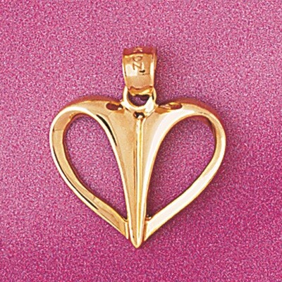 Dazzlers Jewelry Floating Heart Pendant Necklace Charm Bracelet in Yellow, White or Rose Gold 4012,…