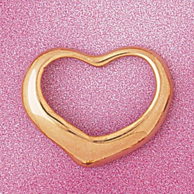 Dazzlers Jewelry Floating Heart Pendant Necklace Charm Bracelet in Yellow, White or Rose Gold 4007,…