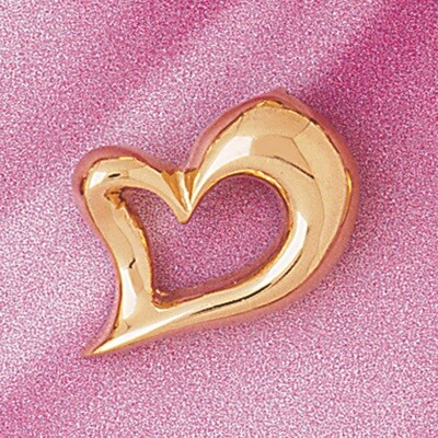 Dazzlers Jewelry Floating Heart Pendant Necklace Charm Bracelet in Yellow, White or Rose Gold 4002,…