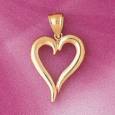 Dazzlers Jewelry Floating Heart Pendant Necklace Charm Bracelet in Yellow, White or Rose Gold 3996,…