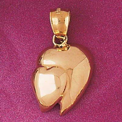 Dazzlers Jewelry Floating Heart Pendant Necklace Charm Bracelet in Yellow, White or Rose Gold 3991,…