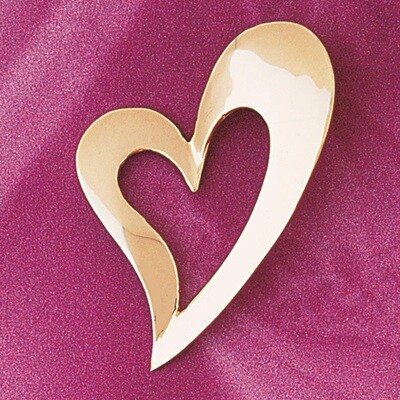 Dazzlers Jewelry Floating Heart Pendant Necklace Charm Bracelet in Yellow, White or Rose Gold 3990,…